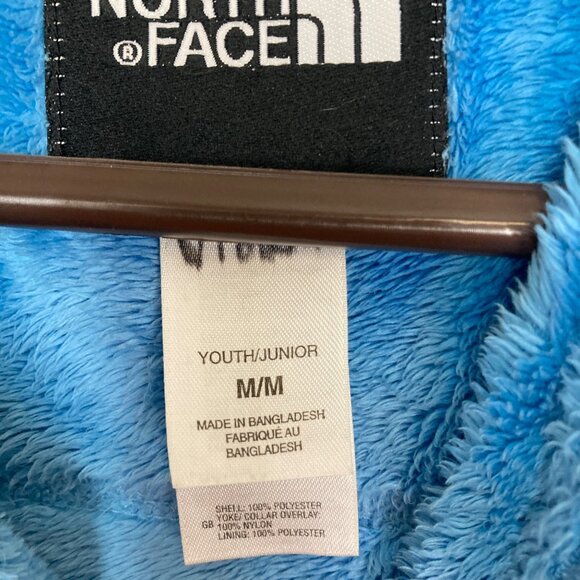 The North Face Fleece Jacket Unisex Youth Kids Medium Blue Gray Some Pilling - Picture 3 of 10